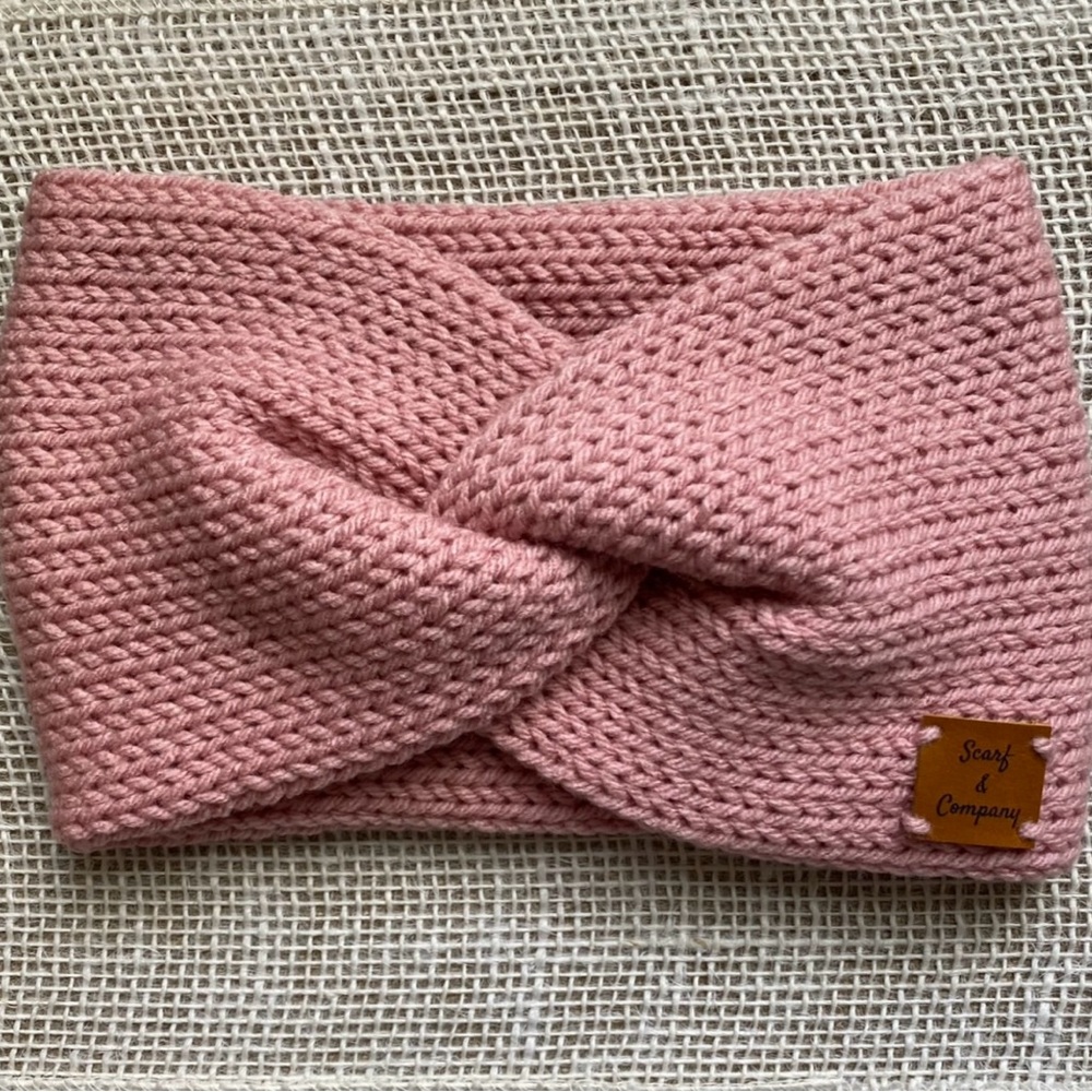 NWT Twisted Knitted Headband, knitted ear warmer, handmade item, double layered.